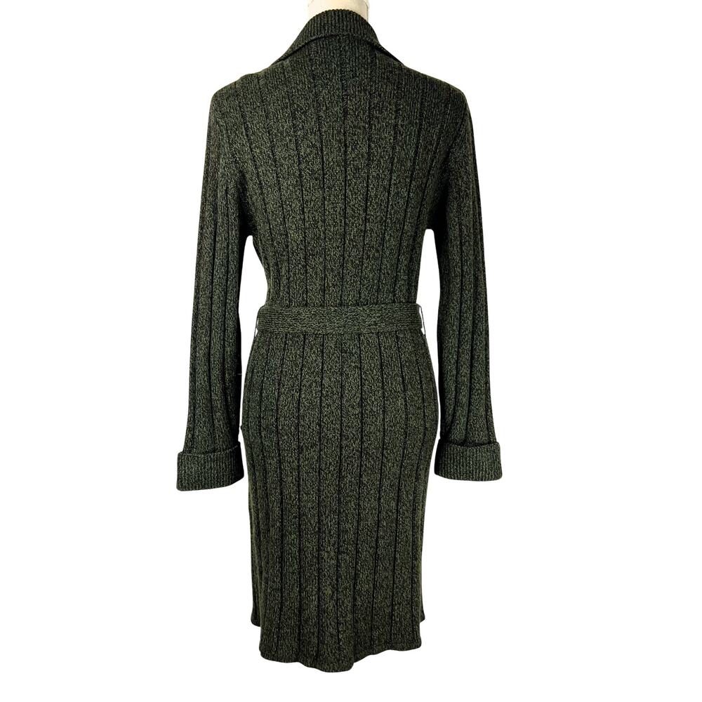 Vintage Distinctive Olive Green Belted Cardigan Dark Academia Cottagecore S - Picture 6 of 9